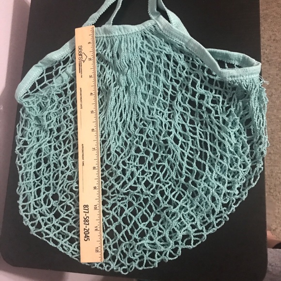 **last one** Teal Mesh Net Produce Shopping Bag - Picture 4 of 5